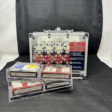 Professional 600-Piece Poker Chip Set in Clear Case w/ Cards, Chips, Keys