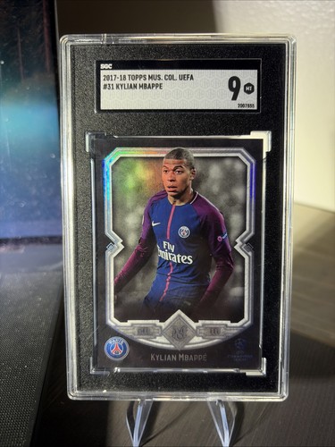 Kylian Mbappe 2017-18 Topps Museum Collection Rookie SP #31 SGC 9 Refractor RC