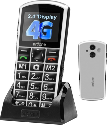 4G LTE Senior Phone - Large Buttons, SOS, 2MP Camera, Dual SIM, USB-C, 1800mAh