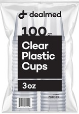 Sustainable 100-Count 3 Oz. Clear Plastic Cups - Perfect for Events Catering