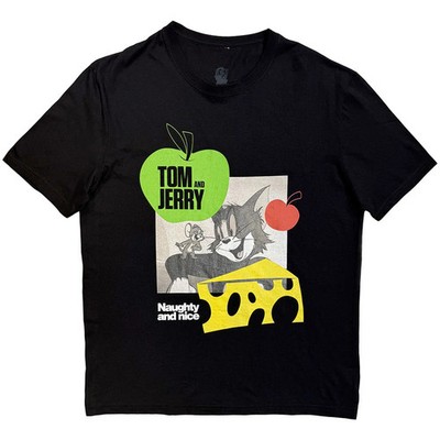 Tom & Jerry T-Shirt: Naughty & Nice (schwarz) OFFICIAL NEU