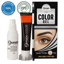 Eyebrow Eyelash Tint Kit Demure Color Gel Black Dye, PPD free, 20 appl