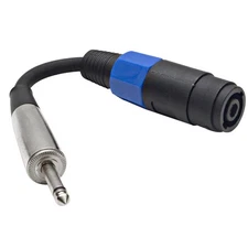 - 1/4" TS Male to Speakon Adapter Patch Speaker Cable