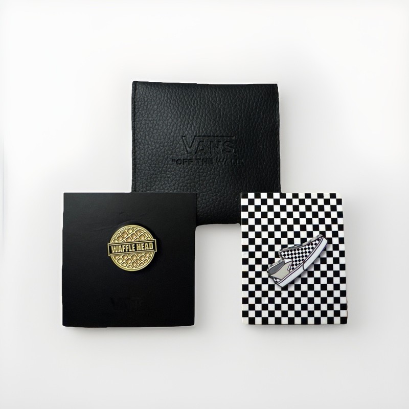Vans Waffle Head Family Off the Wall and Checkerboard Shoe Pins Brand New - RARE