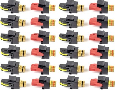Speaker Snap Keystone Binding Posts 12 Pairs / 24 Pieces - Black