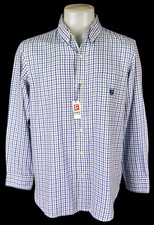 CHAPS By RALPH LAUREN Mens Blue Check L/S EVENING SHIRT Ultrasoft - L - 48" -£59
