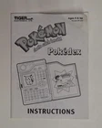 Vintage Instructions Manual ONLY Pokemon Pokedex 1999 Toy Tiger Electronics