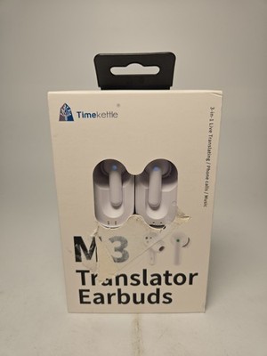 Timekettle M3 Earbuds 3-in-1 Language Translation No Subscription - White Color
