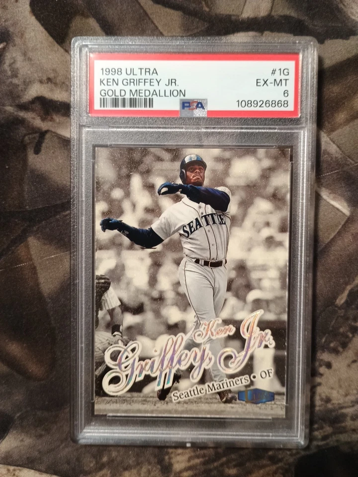 Ken Griffey Jr 1998 Ultra #1G 🪙GOLD Medallion Edition🔥PSA 🔥 Super Rare Card - Image 2 of 4
