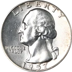 1957-P Washington Quarter