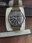 Vintage Timex MacGyver Camper Military Field Watch Men 35mm Green Manual Wind