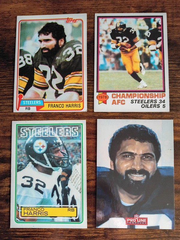 Franco Harris Vintage Football Card Lot (4 CT) Pittsburgh Steelers