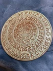Mint Vintage FRANKOMA Pottery Sequoyah Cherokee Alphabet Hot Plate Trivet 6.25”