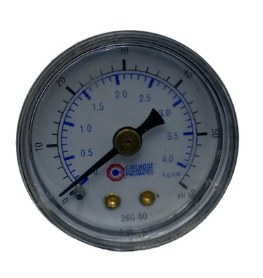 Coilhose Pneumatics 26G-60 Pressure Gauge 1-1/2'' Dry 1/8'' NPT 60 PSI  