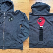 KCRW 89.9 LA RADIO STATION 2019 Official Round Logo Hoodie Sweatshirt Hand Small