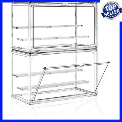 Clear Acrylic Display Case for Collectibles 3 Layer Hobby Figure Display Case...