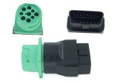 OBD2 Male to Green J1939 Female Adapter