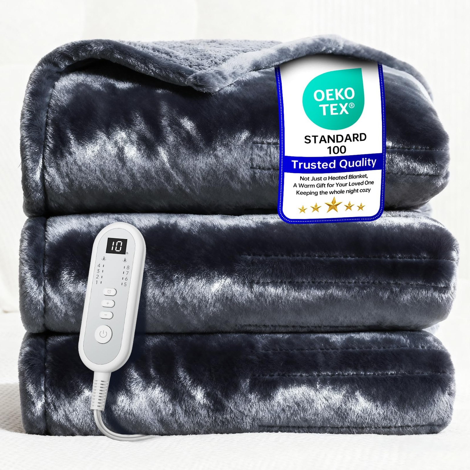 Electric Blanket Full Size, 72"x84" Dual-Spiral Heated Blank