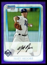 2011 Bowman Chrome Prospects Purple Refractors 1ST Matt Moore 070/799 #BCP220