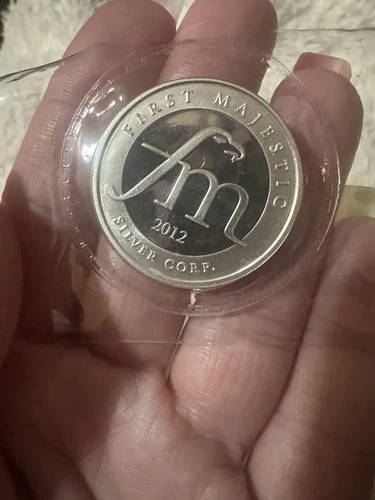 (1) 1/2oz .999 Fine Silver Round – First Majestic Silver Corp 2012 Bullion