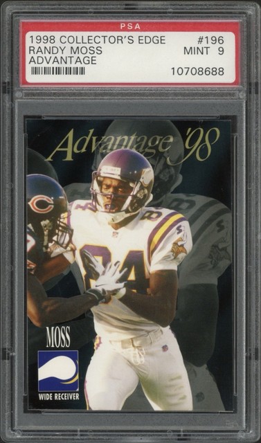 1998 Collector's Edge Randy Moss Rookie RC #196 PSA 9 Mint HOF Minnesota Vikings