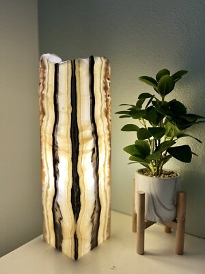 * Table Lamp / Onyx Lamp / Stone Lamp / Onyx Light / Nightstand Lamp / Alabaster