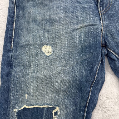Levi's Made & Crafted Jeans Mens 31 x 32 Blue Selvedge Distressed Tack Slim - Picture 6 of 14