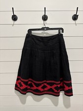 Ralph Lauren 100 Linen Western/Aztec Skirt Size 4