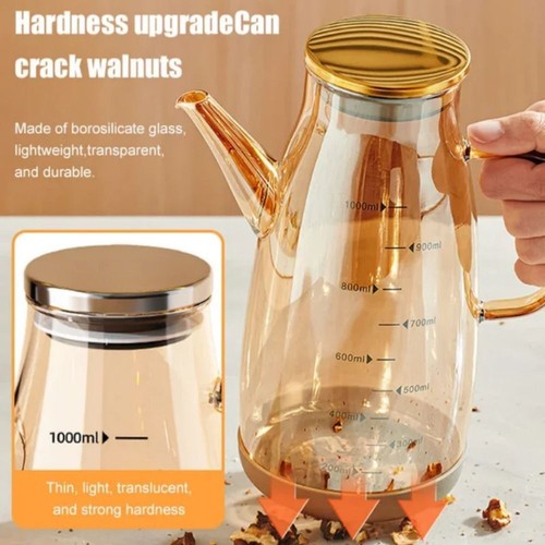 Leakproof Cooking Oil Bottle Rubber Base Glass Oil Cruet Container Barbecue - Picture 5 of 18