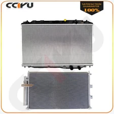 Assembly Aluminum Radiator AC Condenser For 06-11 Acura CSX 2.0L l4