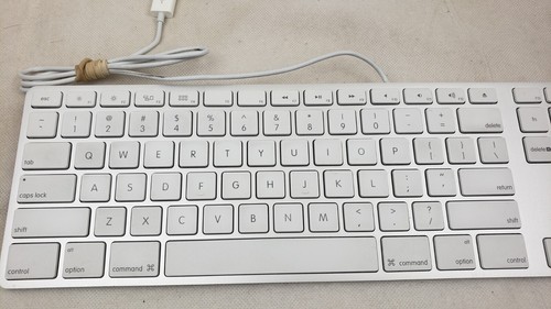 (Very Good) Genuine Apple A1243 Aluminum Keyboard 2 Usb Ports Numeric Keypad - Bild 2 von 8