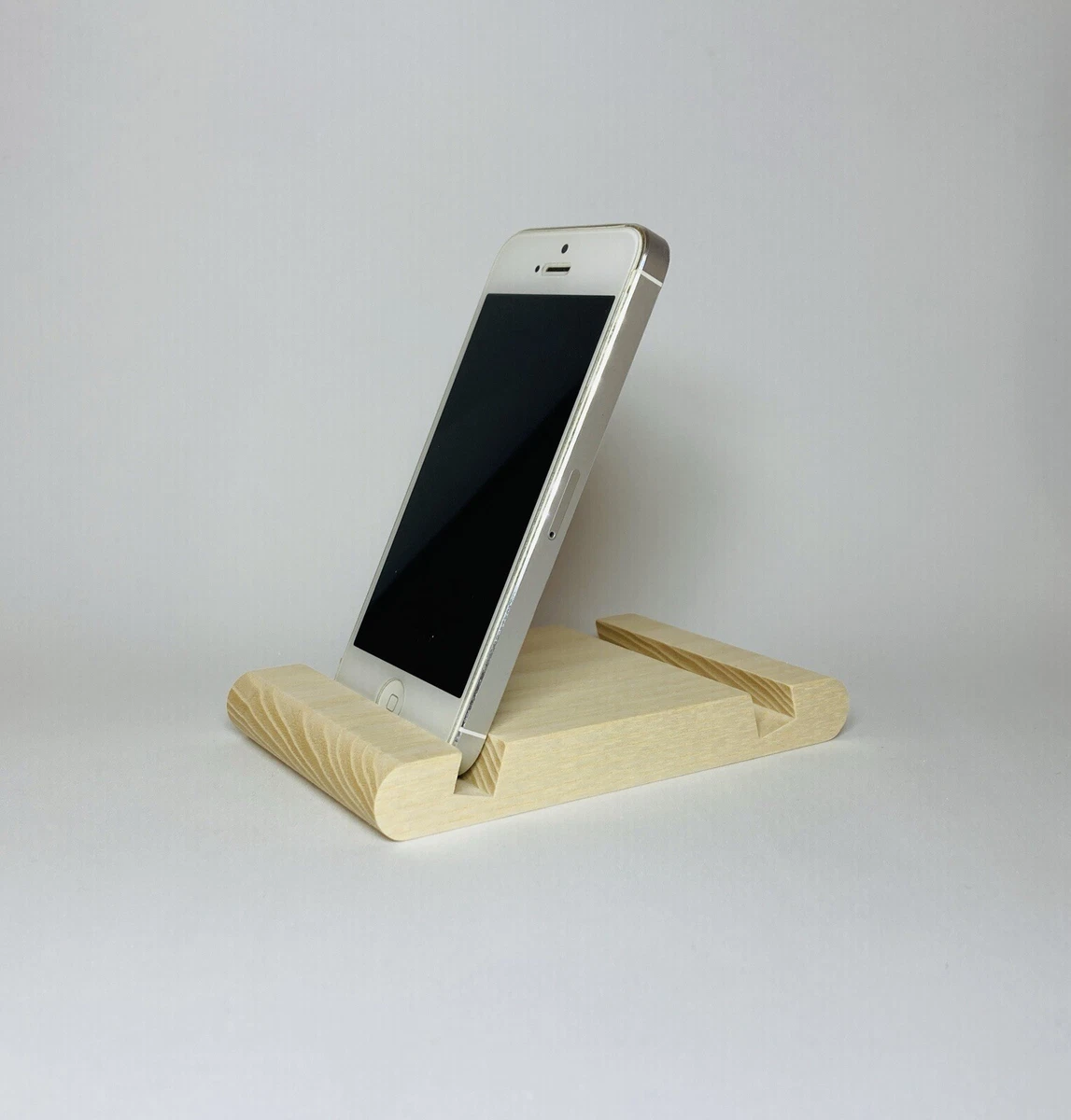 Docking Station In Legno Di Mango Per Telefono - Supporto Da Tavolo Organizzatore Con Slot Per Ricarica, Porta Orologio E Chiavi