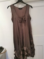 Dress Size 8 Brown Sleeveless Ruffle Hem Baby Doll style