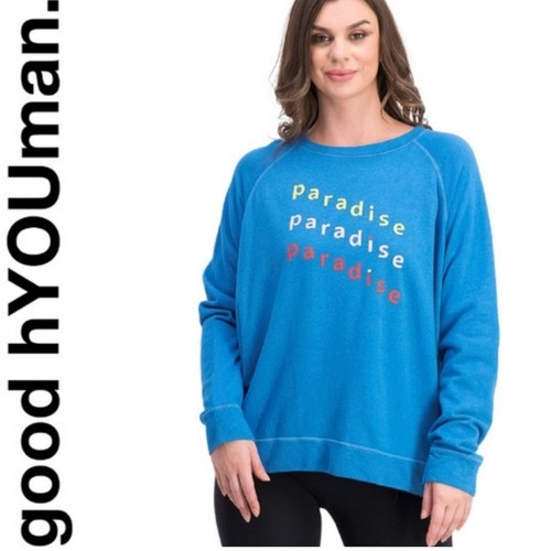 GOOD HYOUMAN Womens Paradise Paradise Paradise Blue Sweatshirt Size Medium