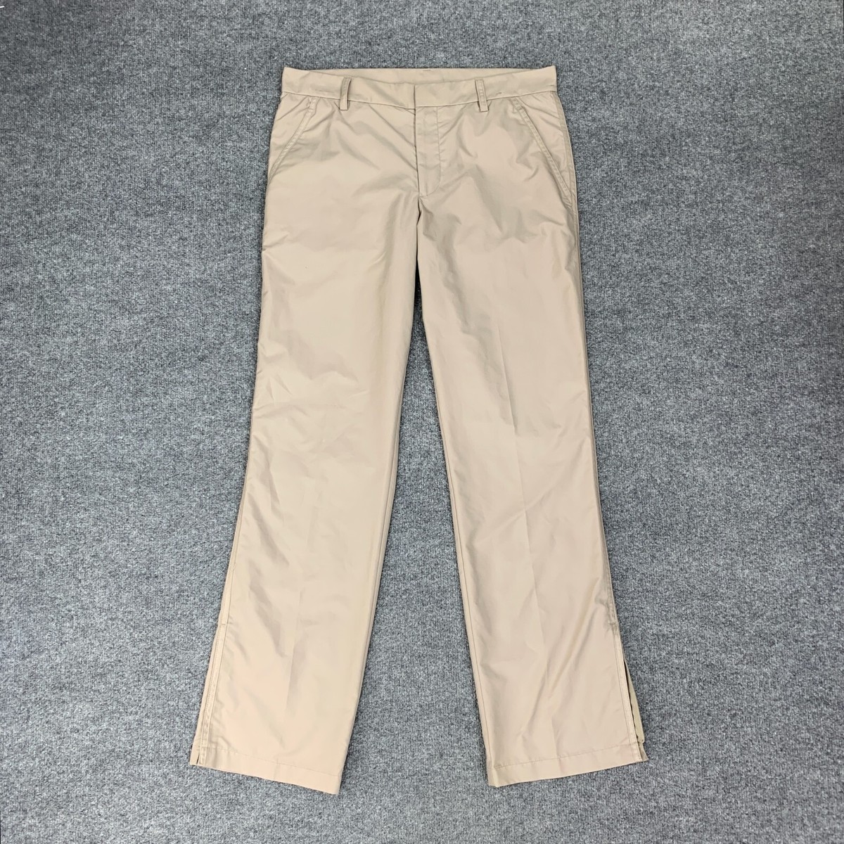 新品　J.LINDEBERG golf pant 32 J Lindeberg Pants Mens 32 Khaki Flat Front Ankle Zip