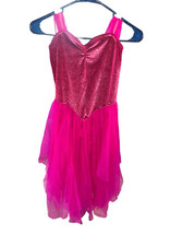 Curtain call Childs large costume pink fairy ballerina dance recital jazz tap