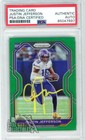 Justin Jefferson 2020 Panini Prizm Green Autograph RC Card #398 PSA/DNA (Yellow)
