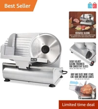 Effortless Food Slicing Machine - 7.5" Blade for Precision Thickness Control
