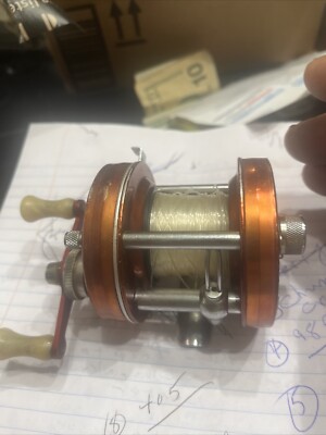 abu garcia ambassadeur 4000d brown Rare Vintage Ambassador 4000 D Brown Baitcast Reel
