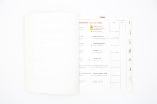 Ferrari 1984 directorio de concesionarios Servizi Vendita E Assistenza 308 QV Mondial TR 288 - Imagen 5 de 12