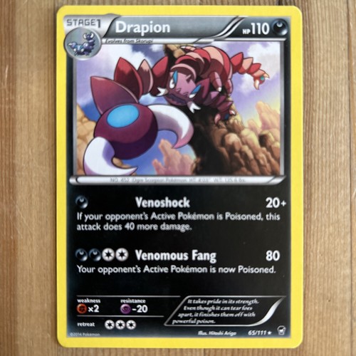 Drapion Pokemon Card - XY Furious Fists 65/111 Rare NM