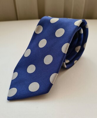 Neue Paul Smith Krawattenpunkte 100% Seide blau
