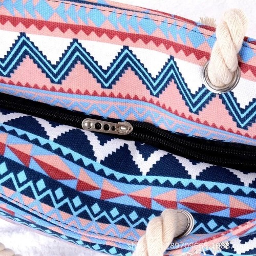 Canvas Summer Beach Tote Shoulder Shopping Travel Bag for Women Girls Ladies UK - Picture 6 of 19