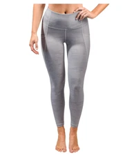 NEW Active Life Women's Printed Pocket Tight Camo Grey Opal Large $89 Retail