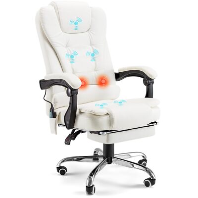 High Back Faux Leather Massage Office Chair Adjustable Heated Executive Chairs