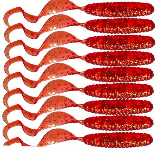  Soft Plastic Bream Fishing Lures Tackle Grub Curly TAIL FLATHEAD  Bass Cod Lure