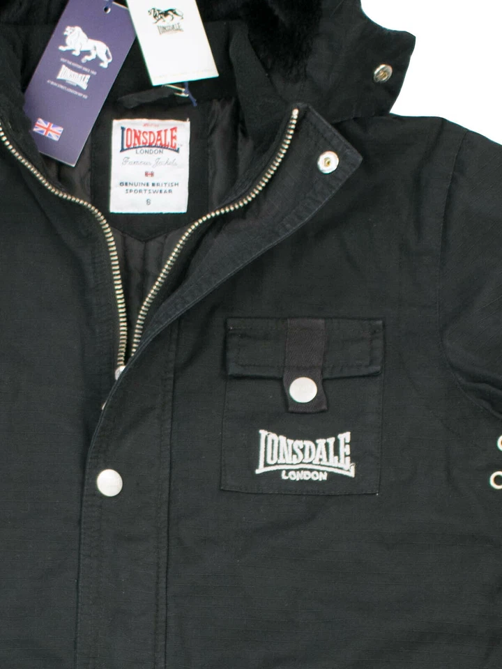 Lonsdale women's jacket parka Lockhart black between-seasons jacket coat women 5267 - Image 2 of 2