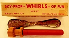 Kruse Vintage Sky Prop Whirls of Fun Flying Propeller Pull string Helicopter
