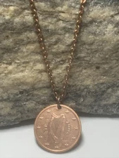 2004 Ireland Éire 5 Euro Cent Coin Pendant Necklace  Irish. Great Gift 🎁 A1