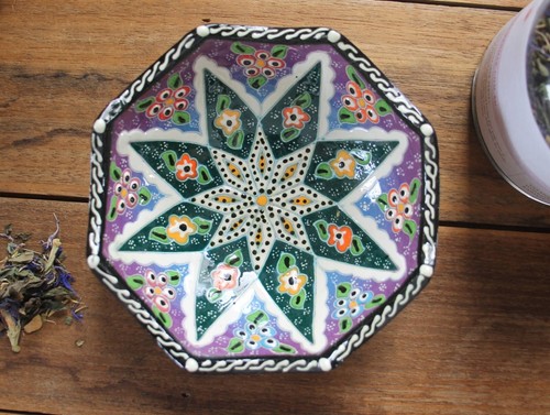 Colourful Turkish ceramic bowls - 12cm, handmade, hand painted Ottoman designs - Bild 77 von 79